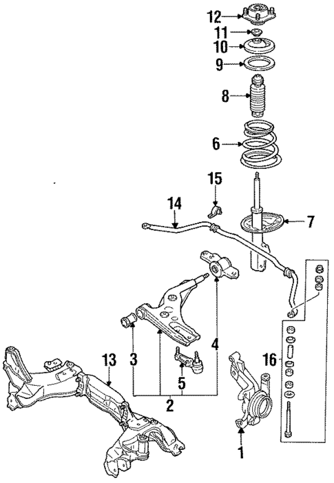 Suspension Components for 1993 Mercury Tracer #0