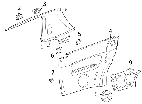 Interior Trim - Quarter Panels for 2005 Volkswagen Golf #0