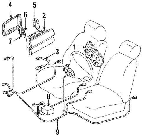 Air Bag Components for 1988 Mercedes-Benz 300CE #0