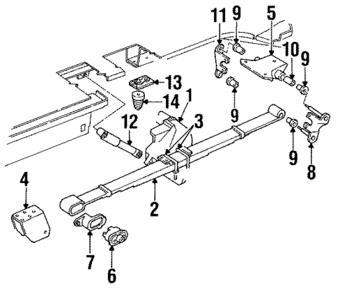 Rear Suspension for 1991 Chrysler Town & Country #0