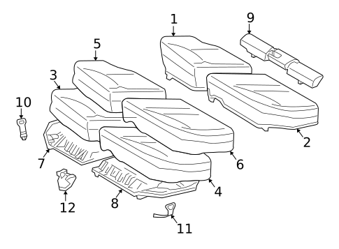 Rear Seat Components for 2002 Mercedes-Benz C 230 #1