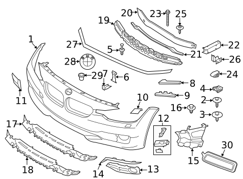 Bumper & Components - Front for 2018 BMW 340i GT xDrive #2