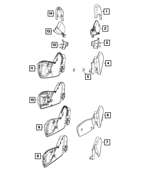 Front Seats - Adjusters, Recliners, Shields and Risers for 2015 Jeep Cherokee #2