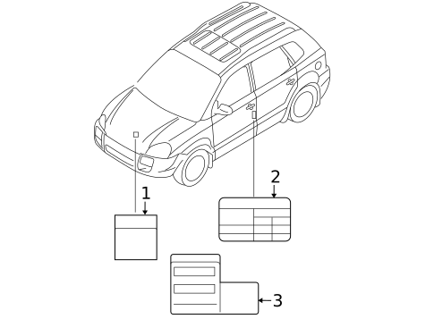 Labels for 2009 Hyundai Tucson #0