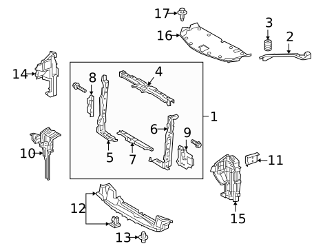 Radiator Support for 2017 Lexus RC300 #2