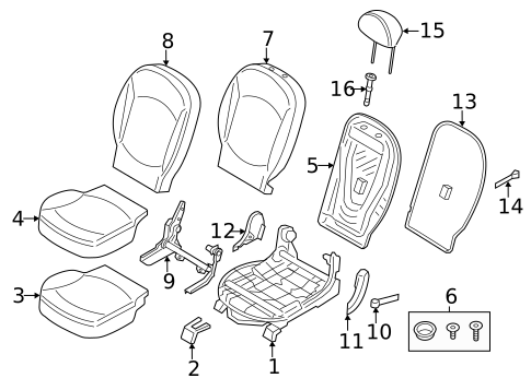 Rear Seat Components for 2014 Mini Cooper Countryman #1