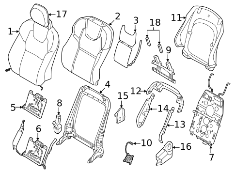Front Seat Components for 2023 Volvo V60 #7