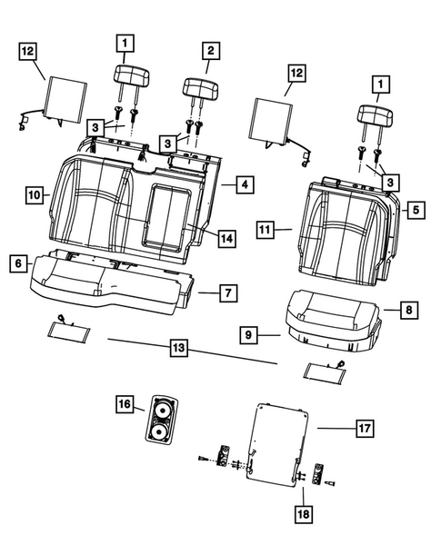 Rear Seats - Second Row for 2026 Ram 3500 #0