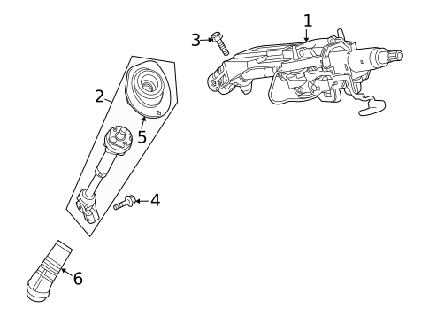 Steering Column Assembly for 2013 Buick Enclave #1