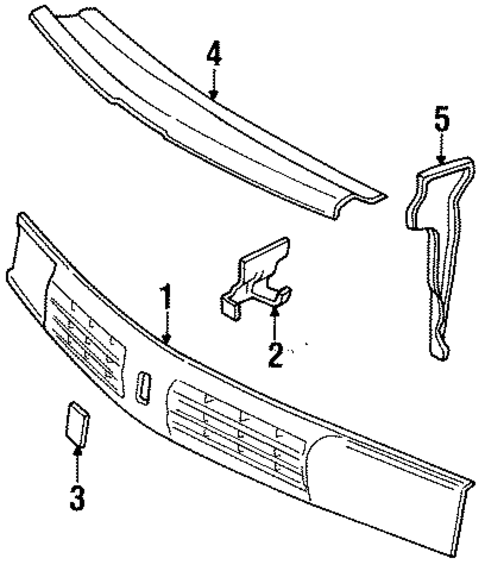 Grille & Components for 1996 Oldsmobile 98 #0