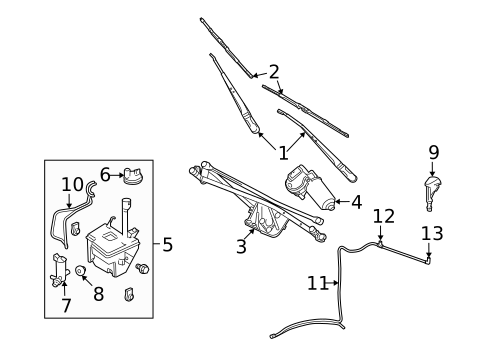 Wiper & Washer Components for 2005 Mercury Mountaineer #2
