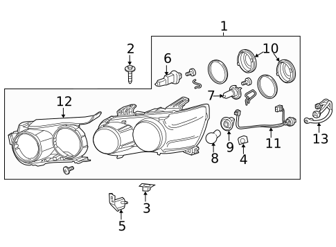 Headlamp Components for 2019 Chevrolet Silverado 1500 #26