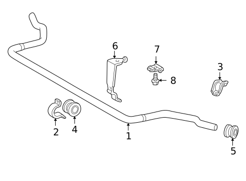 Stabilizer Bar & Components for 2004 Chrysler Crossfire #0