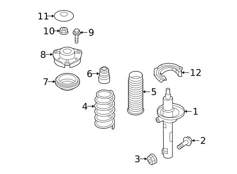Struts & Components for 2011 Volkswagen Jetta #12