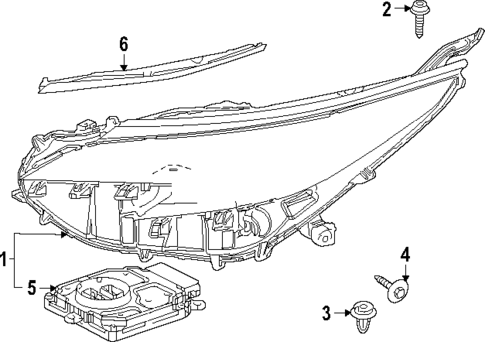 Headlamp Components for 2024 Toyota Sienna #0