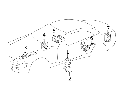 Anti-Theft Components for 2009 Mercedes-Benz SL63 AMG #0
