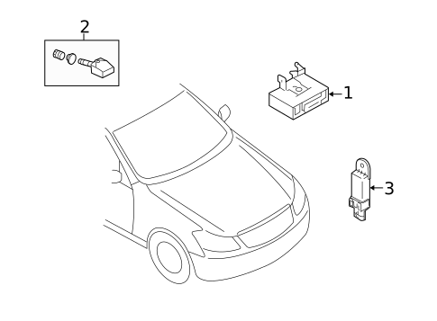 Tire Pressure Monitor Components for 2008 INFINITI G35 #1