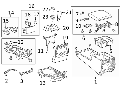 Console for 2019 Toyota Land Cruiser #0