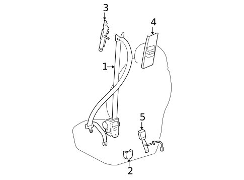 Seat Belt for 2007 Toyota RAV4 #1