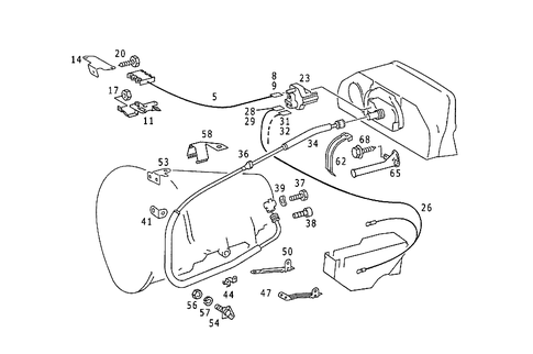 Speed Sensor, Speedometer Flexible Shaft for 1988 Mercedes-Benz 300E #0