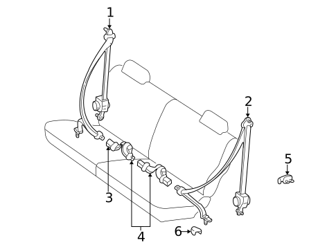 Seat Belt for 1998 Toyota Land Cruiser #1