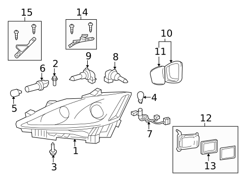 Bulbs - Chassis for 2009 Lexus IS250 #0