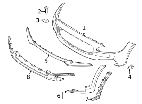 Bumper & Components - Front for 2017 Volvo V90 Cross Country #0