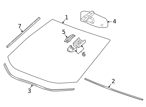Glass - Windshield for 2018 Chevrolet Cruze #0