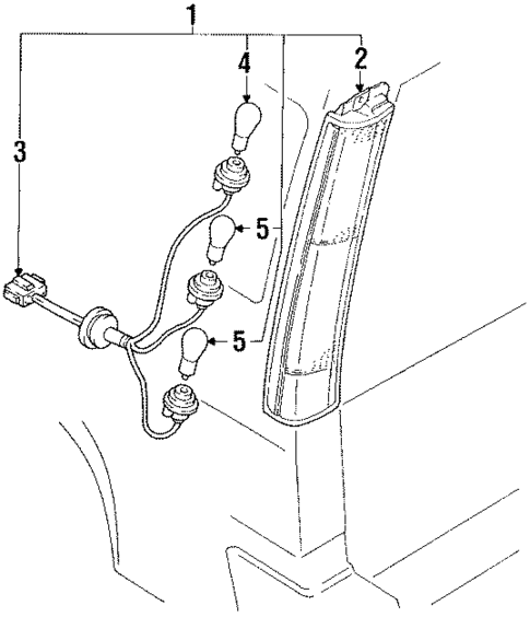 Tail Lamps for 1991 Toyota Corolla #1