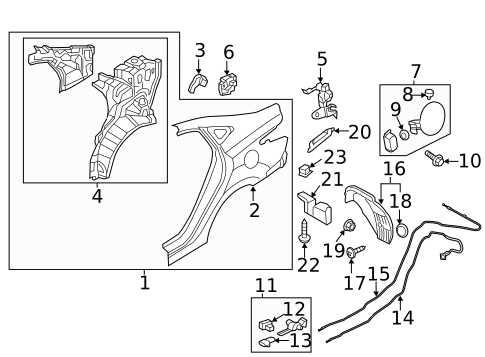 Trunk for 2014 Hyundai Accent #1