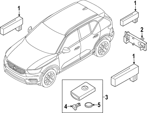 Keyless Entry Components for 2026 Volvo EC40 #0