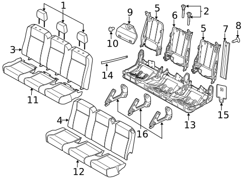 Rear Seat for 2023 Ford Transit-350 #3
