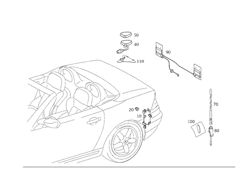 Antenna for 2003 Mercedes-Benz SLK230 #1
