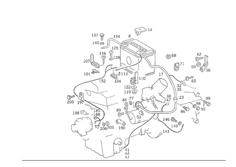 Battery, Starter/Alternator Cable for 1988 Mercedes-Benz 300E #5