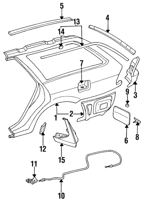 Outer Components for 1994 Mitsubishi Diamante #0