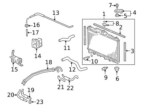 Radiator & Components for 2003 Acura RL #0