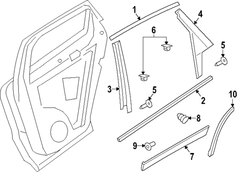 Exterior Trim - Rear Door for 2024 Porsche Cayenne #0