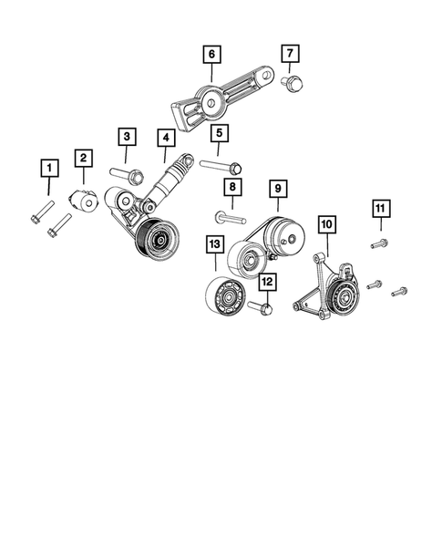 Pulleys and Related Parts for 2019 Jeep Wrangler #1