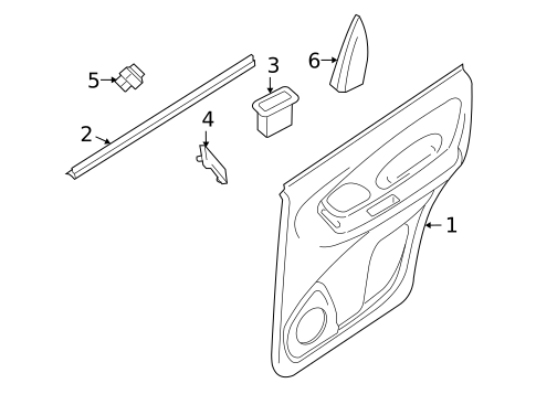 Rear Door for 2005 Ford Escape #1