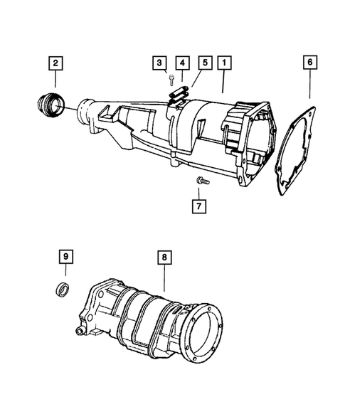 Case, Extension, Oil Pan, and Indicator (Dipstick) for 2009 Dodge Ram 2500 #1