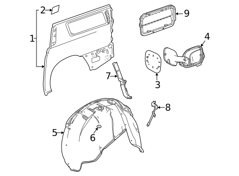 Quarter Panel & Components for 2022 GMC Yukon XL #0