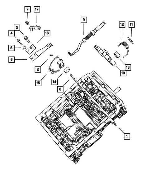 Valve Body, Accumulator, Solenoid and Parking Sprag for 2009 Dodge Ram 3500 #0