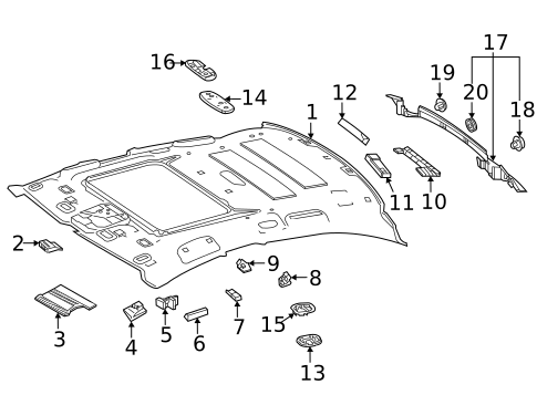 Interior Trim - Roof for 2020 Mercedes-Benz AMG® GT 63 S #2
