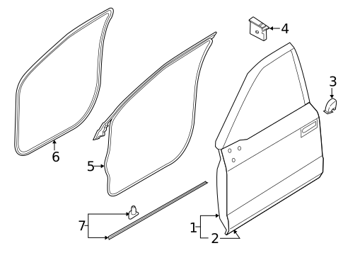 Door & Components for 2022 Ford F-150 #1