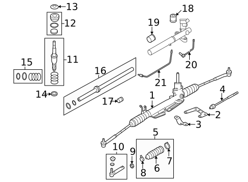 Steering Gear & Linkage for 2007 Subaru Impreza #0