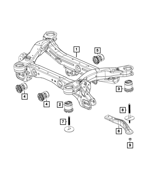 Rear Suspension and Cradle for 2017 Chrysler 200 #1