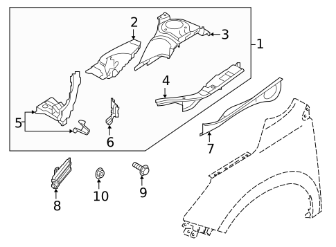 Structural Components & Rails for 2024 Subaru Forester #1