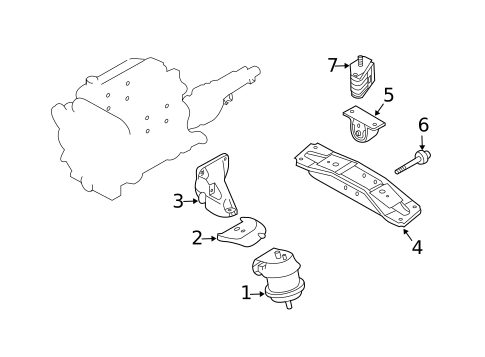 Engine & Trans Mounting for 2003 INFINITI G35 #0