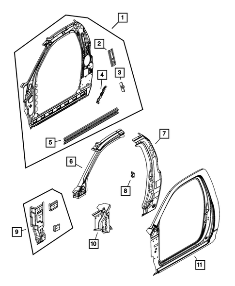 Aperture Panel, Pillar Supports and Cab Back for 2022 Ram 1500 Classic #2