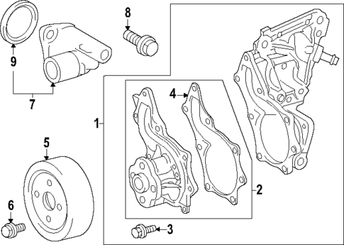 Water Pump for 2023 Toyota GR Corolla #0